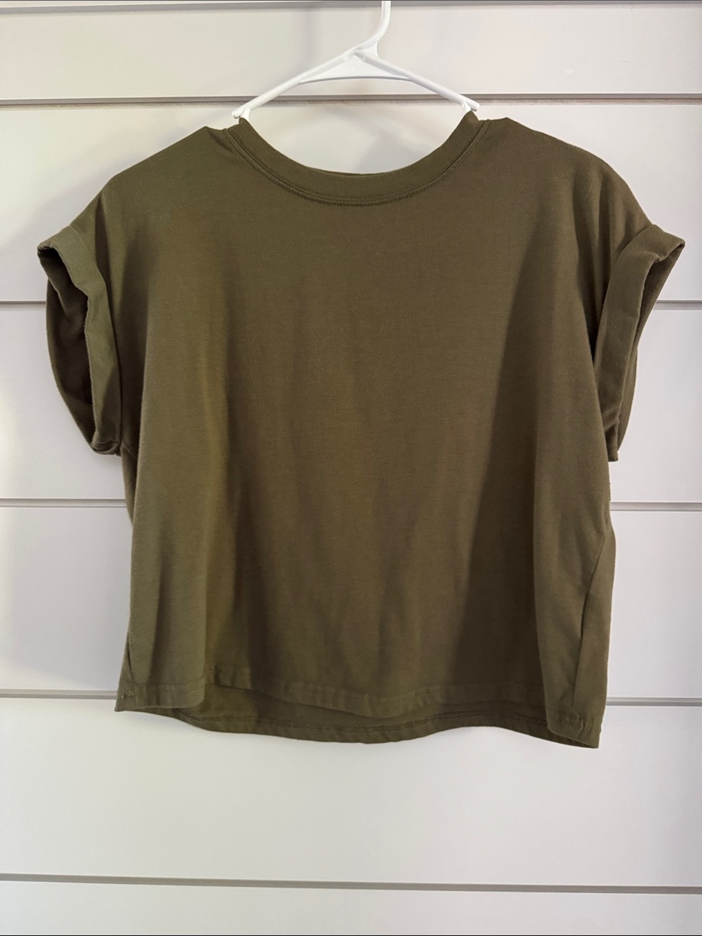 Amazon Basics Women’s Classic Army Green Tee